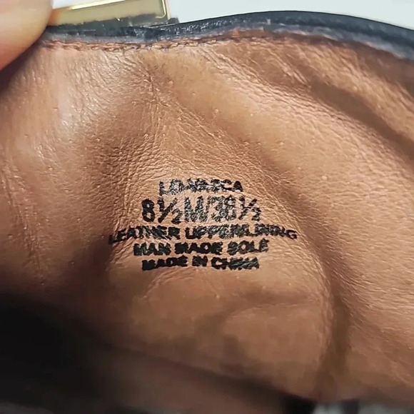 Louis et Cie Women's Black Leather Zip Up Suede Ankle Boot with Buckle Size 8.5 - Picture 12 of 16